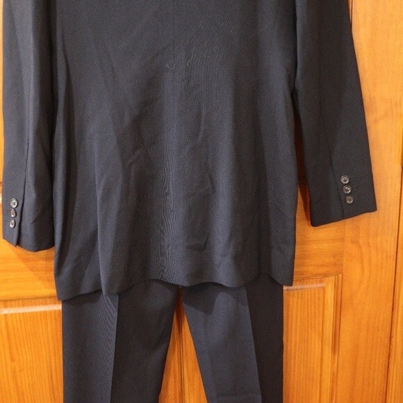 VESTIMENTA SPA Vintage Black Wool Pant Suit 3-Button Jacket Tailored 10 - Picture 14 of 16
